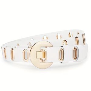 White and Gold Women's Belt 39” NWT